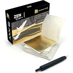 99,99 % reines Gold, essbares Blattgold, 24 Karat GoldleafKing Zen Edition 10, 30, 50 Blatt x 4,1 cm | 4 x 4 cm die perfekte mittlere Größe (Zen Edition – 30 Blatt)