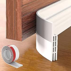 Draught Excluder Door Weather Stripping Rubber Door Draught Excluder White