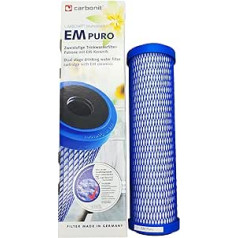 EM Puro ūdens filtra kasetne | ar EM Ceramic | Labāka ūdens garša | Savietojams ar filtru korpusiem Carbonit Sanuno & Vario HP | AquaAvanti | WatPass | Alvito | un daudzi citi