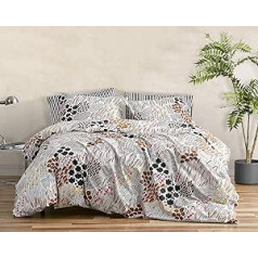 MARIMEKKO — King izmēra kokvilnas Percale gultas veļas komplekts ar atbilstošām spilvendrānām, visu gadu mājas dekorēšana (Pieni Letto Multicolor, King)