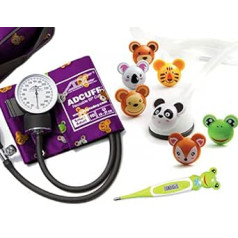 ADC Pro's Combo Adimals Pocket Aneroid Blood Pressure Monitor, Pediatric Stethoscope and Thermometer
