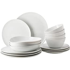 Rosenthal Junto White 16 komplekts ar graudaugu bļodām