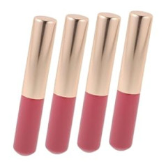 Hapinary Pack of 4 lūpu suku lūpu spīduma aplikatori Lūpu spīduma otu aplikators izcelšanai Brush lūpu balzama aplikators acu ēnu otiņa Miss Circle Qing metāla apaļa galva