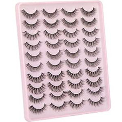 Ruairie Natural Lashes Fluffy 20 Pairs 5 Styles mākslīgo skropstu komplekts 3D Wispy Cat Eye Lashes