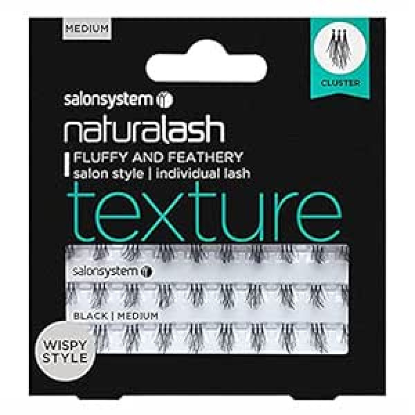 Salon System Naturalash Individual Lashes - tekstūra (wispy Style) Medium