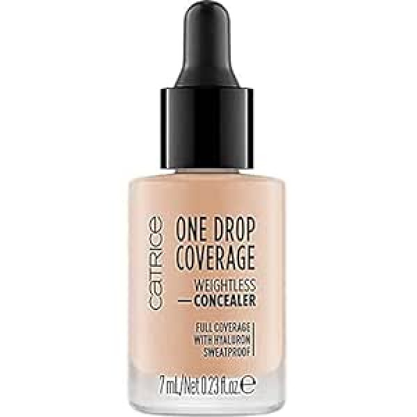 Catrice One Drop Coverage Weightless Concealer No.010 Light Beige Nude Dry Skin Combination Skin Long Lasting Matte Vegan Oil Free Waterproof (7ml)