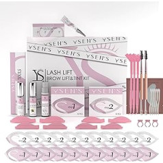 Ysen's Eyelash lifting komplekts, uzacu laminēšanas un tonēšanas komplekts (melns), uzacu liftinga komplekts, profesionāls komplekts, kalpo 6-8 nedēļas, liela izmēra dāvanu kastīte, piemērota lietošanai salonā un mājās