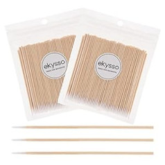 ‎Ekysso Ekysso 600 Pieces 4 Inch Microblading Cotton Swabs, Microblading Accessories, Cotton Tip Applicators with Wooden Stick, Pointed Cotton Swabs, Pointed Cotton Swabs, Precision Cotton Swabs for