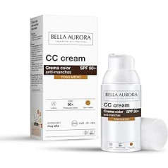 Bella Aurora , Anti-Dark Spot CC krēms SPF 50+, Anti-Dark Spot sejas krēms SPF 50+, 30 ml (gaišs tonis)