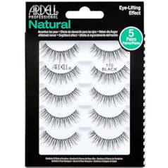 Ardell 5 Pack Natural 110, Black, 25 g, das Original - Wimpern aus Echthaar, schwarz, black (ohne Wimpernkleber) ultraleicht, flexibel und wiederverwendbar