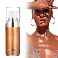 Nexolla Liquid Shimmer Make-Up, Highlighter Shimmer Body Oil Makeup Shimmer Illuminator Mirdzums sejas ķermenim, Mirdzoša ķermeņa eļļa ar spīdīgām daļiņām, piešķir bronzas mirdzumu