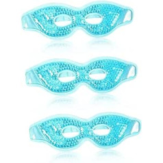 Solustre Ledus maska Karstās maskas Aukstuma spilventiņi Karstā aukstā acu maskas Eye Roll Under Eye Mask Pērļu maskas Ledus Eye Ādas kopšanas produkti Super Soft Crystal Miss Double Purpose Pack of 3