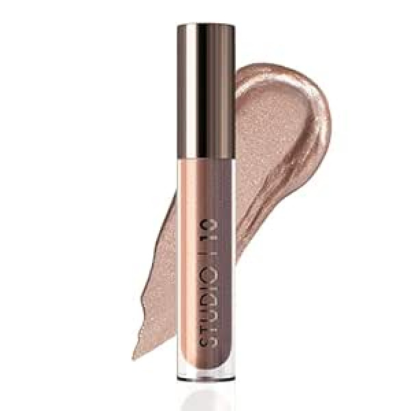 Studio10 Studio 10 Liquid Foil I-Radiance Eyeshadow — Мерцающие жидкие тени для век с увлажняющей и стойкой формулой — Жидкие тени для век Metallic в оттенке Mink