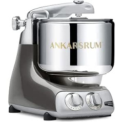 Ankarsrum Assistent 6230 Black Chrome - 1500W | 7L Stainless Steel Bowl | Recycled Aluminium | Handmade in Sweden | Robust & Versatile