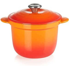 Le Creuset 41110180900460 Cast Iron Cocotte Every with Potery Lid, 18 cm, 2 Litres, Oven Red