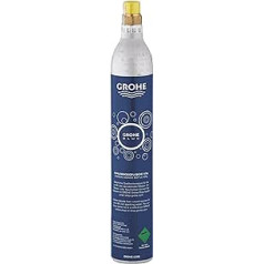 GROHE Blue 40651000 CO2 Bottle (425 g, for Any Water Carbonator, Holds up to 60 Litres), Chrome,