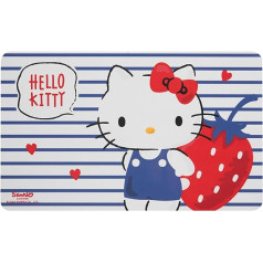 Hello Kitty brokastu dēlis / griešanas dēlis, kas izgatavots no Formica zemenes