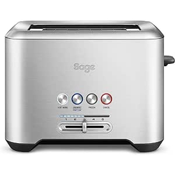 Sage Appliances Bit More STA720 2 Slice Toaster Brushed Stainless Steel
