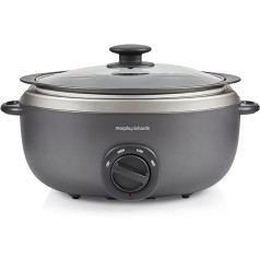 Morphy Richards 461022 Oval Searing and Stew 6.5 Litre Slow Cooker Titanium