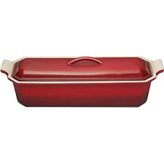 Le Creuset - Keramika - Taisnstūra terīns ar presi - 28 cm - Ķirsis - 91008428064000