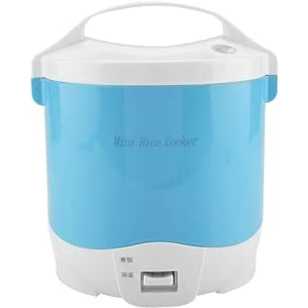 Shipenophy 24V 180W 1.6L Electric Portable Multifunctional Rice Cooker Steamer Multi Cooker Rice Grain Cooker for Cars Trucks (Blue)