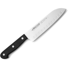 Arcos 286004 sērijas universālais Santoku nazis Asian Art Āzijas naža asmens ar Granton Edge Nitrum nerūsējošā tērauda 170 mm Rokturis Polioksimetilēns (POM) Krāsa Melna 30,4 x 9,6 x 2,6 cm