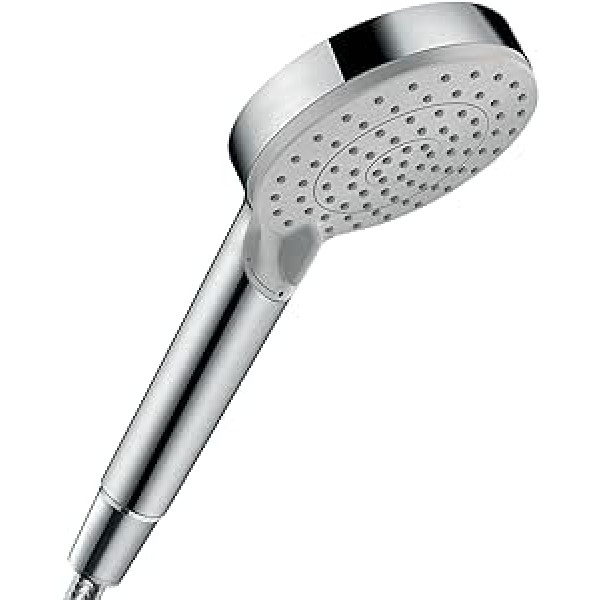 hansgrohe Vernis Blend - Ūdens taupoša dušas galva 5 l/min (EcoSmart), rokas duša ar 2 strūklu veidiem, apaļa dušas galva (diametrs 100 mm), ekonomiska dušas galva ar pretkaļķu funkciju, hroms