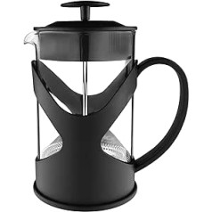 Café Olé XMP-03F Coffee Maker Coffee Press Made of Plastic and Glass - Black, Stainless Steel Tamper, 350 ml, Suitable for 3 Mocha Cups, 350 ml