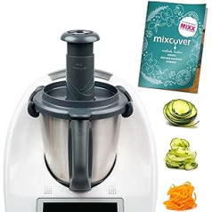 mixcover Improved Spiral Cutter Vegetable Noodles with Ebook Recipe Book Compatible with Vorwerk Thermomix TM6 TM5 - Easy to Make Vegetable Pasta with the Accessories for Thermomix