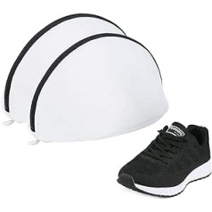 BAGAIL 2 Pieces Shoe Wash Bag, Multifunctional Mesh Shoes Laundry Bag for Sneakers, Flat Shoes Etc (2 Sets Shoe Bag)