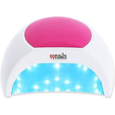 99Nails UV LED lampas kombinētā nagu žāvētāja gaismas cietēšanas ierīce gēla šellaka ar inteliģentas gaismas un taimera funkciju un zemas siltuma rozā krāsu