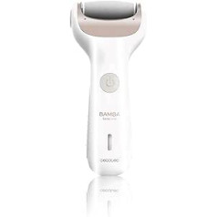 Cecotec Silky Electric File Bamba SkinCare, ar uzlādējamu litija akumulatoru, lietošana ar un bez vada, dažāda svara noņemami rullīši, 90 minūšu autonomija.