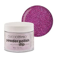 Cuccio Powder Dip Tauchen Puder 2 унции/56 г — розовый блеск фуксии, 56 грамм