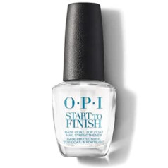 OPI Start to Finish - 3-in-1 pamatne un virskārta ar nagu cietinātāja formulu - pagarina nagu lakas kalpošanas laiku un stiprina nagus - ar īpaši platu ProWide otu perfektai uzklāšanai