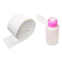 ‎Km-Nails KM-Nails 500 cellulose pads + pink pump dispenser 150 ml capacity.