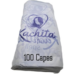 Kachita Spell Pack of 100 Vienreizlietojamie Salon Capes, Ūdensizturīgs Matu Krāsošana Griešana Krāsošana Priekšauts Šalle Barber Shampoo Cape Frizieru rīki ASV, Balts/Plašīgs dārzs, X-Large, Balts/pārpilns dārzs