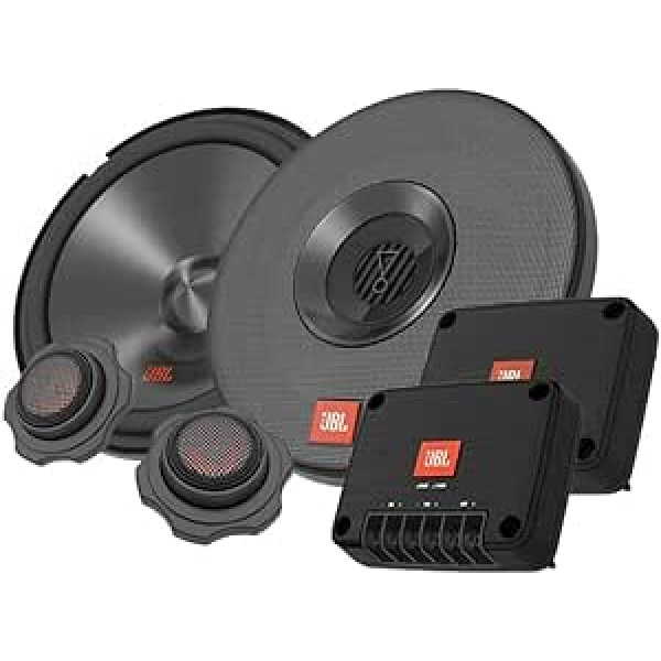 JBL Club 602CTP divvirzienu automašīnas skaņas sistēma — 210 vatu komponenti, automašīnas skaļruņu kārbas komplekts ar 165 mm uzstādāmo automašīnas skaļruni, augstfrekvences skaļruni un krosoveru, melns, 16 cm