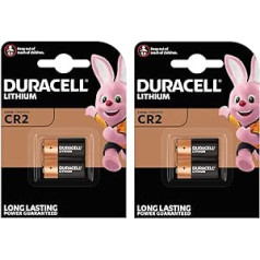 4 x Duracell Ultra Foto DLCR2 3 V litija baterijas — 2 iepak.