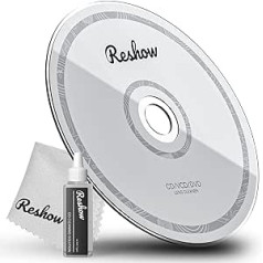 Reshow CD Player Cleaner, Laser Lens Cleaning Kit for CD/VCD/DVD Player, Includes Microfibre Cloth, Cleaning Disc and Cleaning Solution