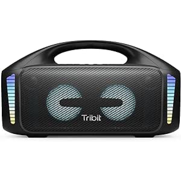 Bluetooth skaļrunis Tribit StormBox Blast, pārnēsājams skaļrunis 90 W skaļa stereo skaņa ar XBass LED gaismas šovu Bluetooth 5.3, ūdensizturīgs IPX7 PowerBank TWS, 30 stundu atskaņošanas laiks lietošanai ārpus telpām