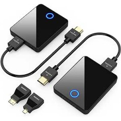 Wireless HDMI Transmitter and Receiver, Binken 98ft Wireless HDMI Extender Kit, 1080P HD HDMI without Cable, Streaming Media Video/Audio from Laptop, Camera, PS5, PC to Monitor, Projector, HDTV