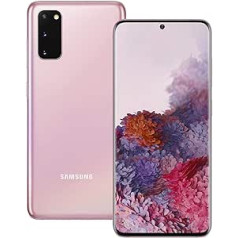 Samsung Galaxy S20 — rozā, dubultā/hibrīdā SIM karte, 128 GB, SM-G980F/DS, 4G/LTE — starptautiskā versija