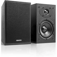 Denon SC-M41 60 W Schwarz Lautsprecher — Lautsprecher (2 Wege, 2,0 Kanäle, kabelgebunden un kabellos, 3,5 mm/USB/Bluetooth, 60 W, Schwarz)