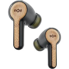 House Of Marley Rebel in-ear Bluetooth austiņas — ilgtspējīgi ražotas, bezvadu audio, uzlādējamas un ar skārienvadības funkciju, 30 stundu atskaņošanas laiks ar elegantu un pārnēsājamu uzlādes futrāli