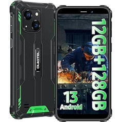 OUKITEL WP32 Android 13 āra mobilais tālrunis — 12 GB + 128 GB (1 TB paplašināms) izturīgs viedtālrunis bez līguma 5,93 collu HD+ būvlaukuma mobilais tālrunis 20 MP + 5 MP kamera, 4G, divas SIM kartes,