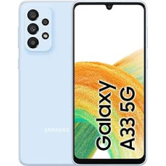 Samsung Galaxy A33 5G viedtālrunis ar divām SIM kartēm Android viedtālrunis mobilais tālrunis 6 GB RAM 128 GB atmiņa Satriecoši zila