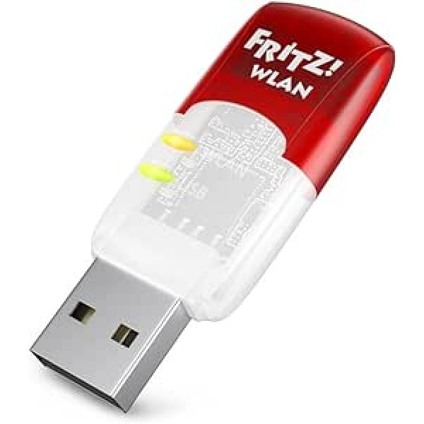 AVM Wlan Stick Ac 430 Edition International 583 Mbit/S - Netzwerkkarten (Kabellos, Usb, Wlan, Wi-Fi 5 (802.11Ac), 583 Mbit/S, Transparent), rot / weiß