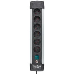 Brennenstuhl Premium Alu-Line Power Strip with Switch Black