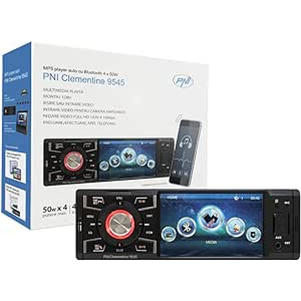 Auto Stereo Auto MP5 atskaņotājs PNI Clementine 9545 1DIN 4 Zoll displejs, 50W x 4, Bluetooth, UKW-Radio, SD un USB, 2 Cinch-Video IN/Out