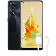 Oppo Reno8T viedtālrunis 8GB+128GB kamera ar 100MP + 2MP mikroskopa kameru Android akumulators 5000mAh Ātrā uzlāde 33W melns